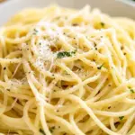 homemade Spaghetti with Olive Oil and Garlic photo