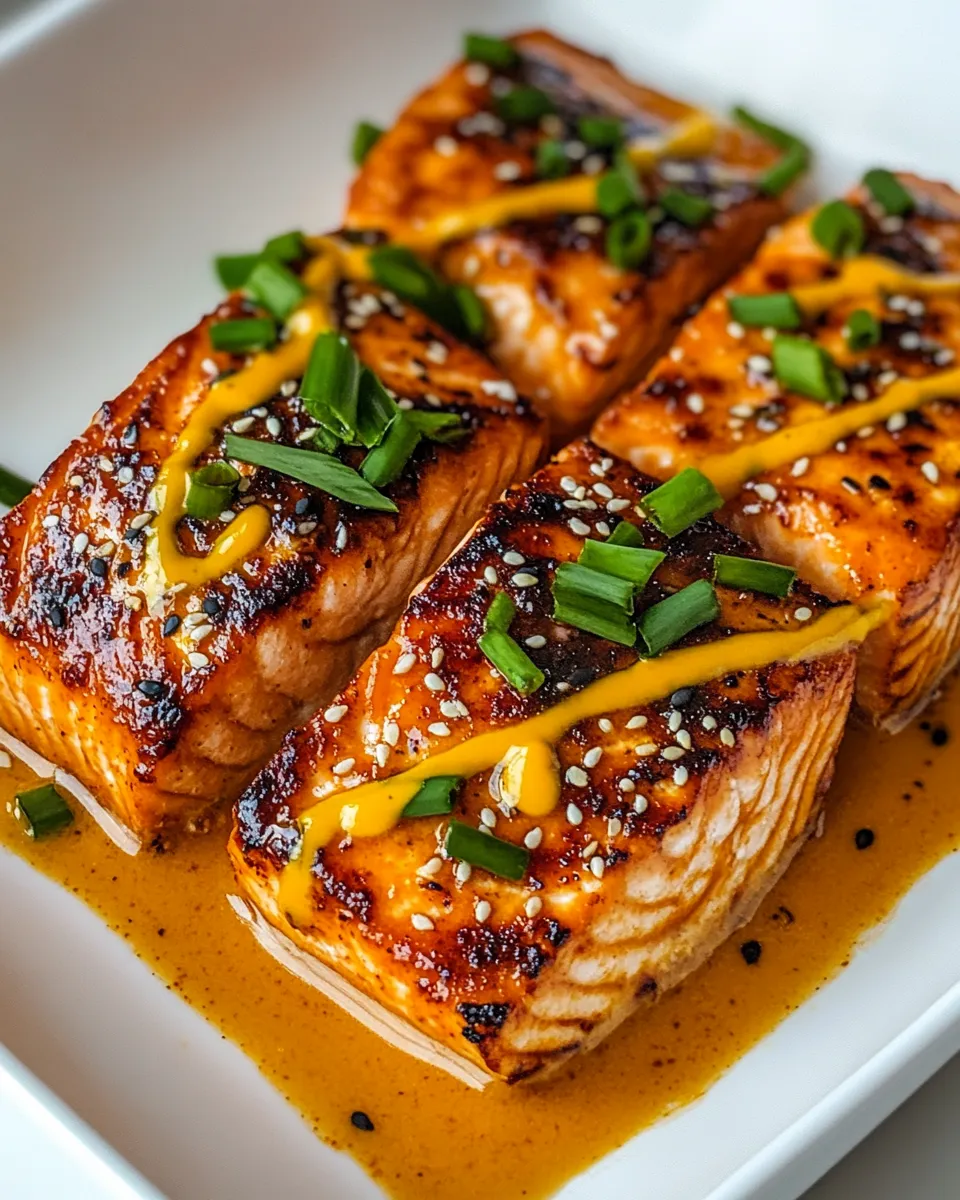 Easy Spicy Air Fryer Salmon food shot