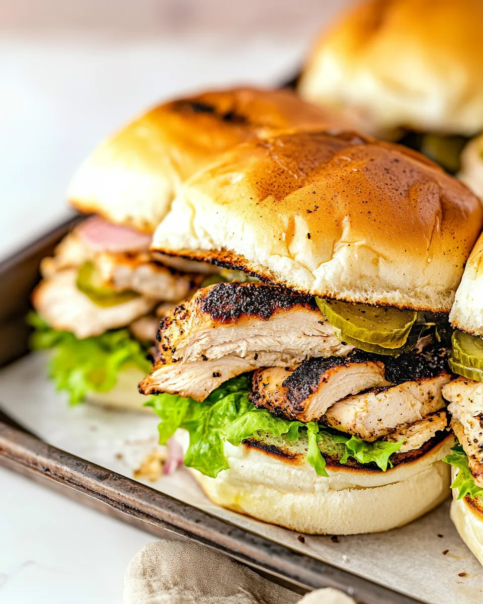 Classic Spicy Blackened Chicken Sliders image