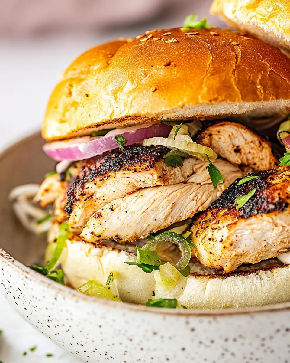 Easy Spicy Blackened Chicken Sliders recipe image