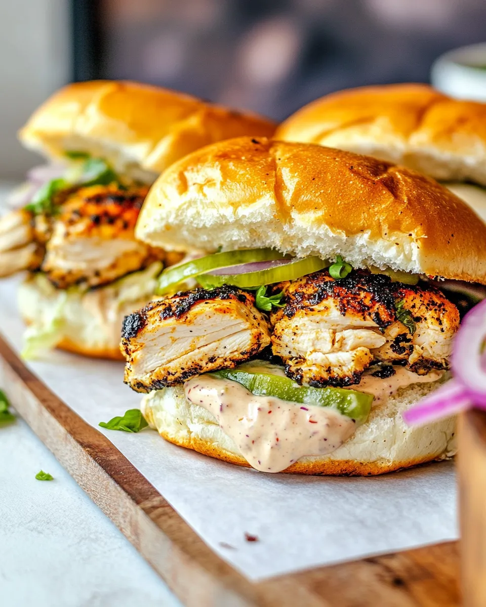 Delicious Spicy Blackened Chicken Sliders dish photo