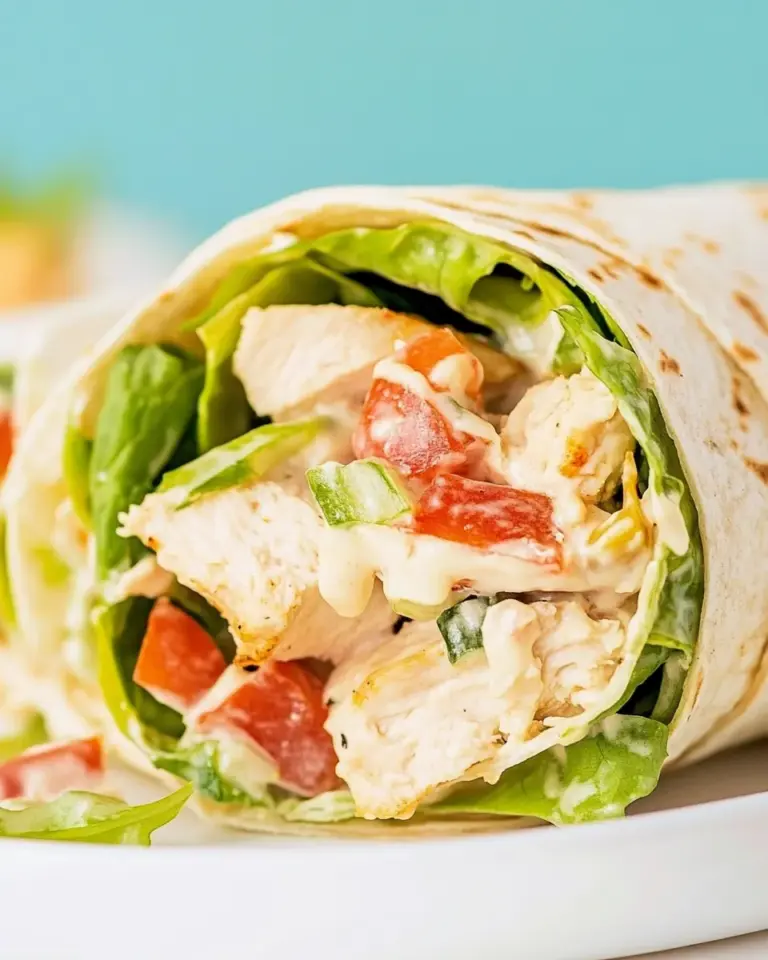 Homemade Spicy Chicken Caesar Salad Wrap photo