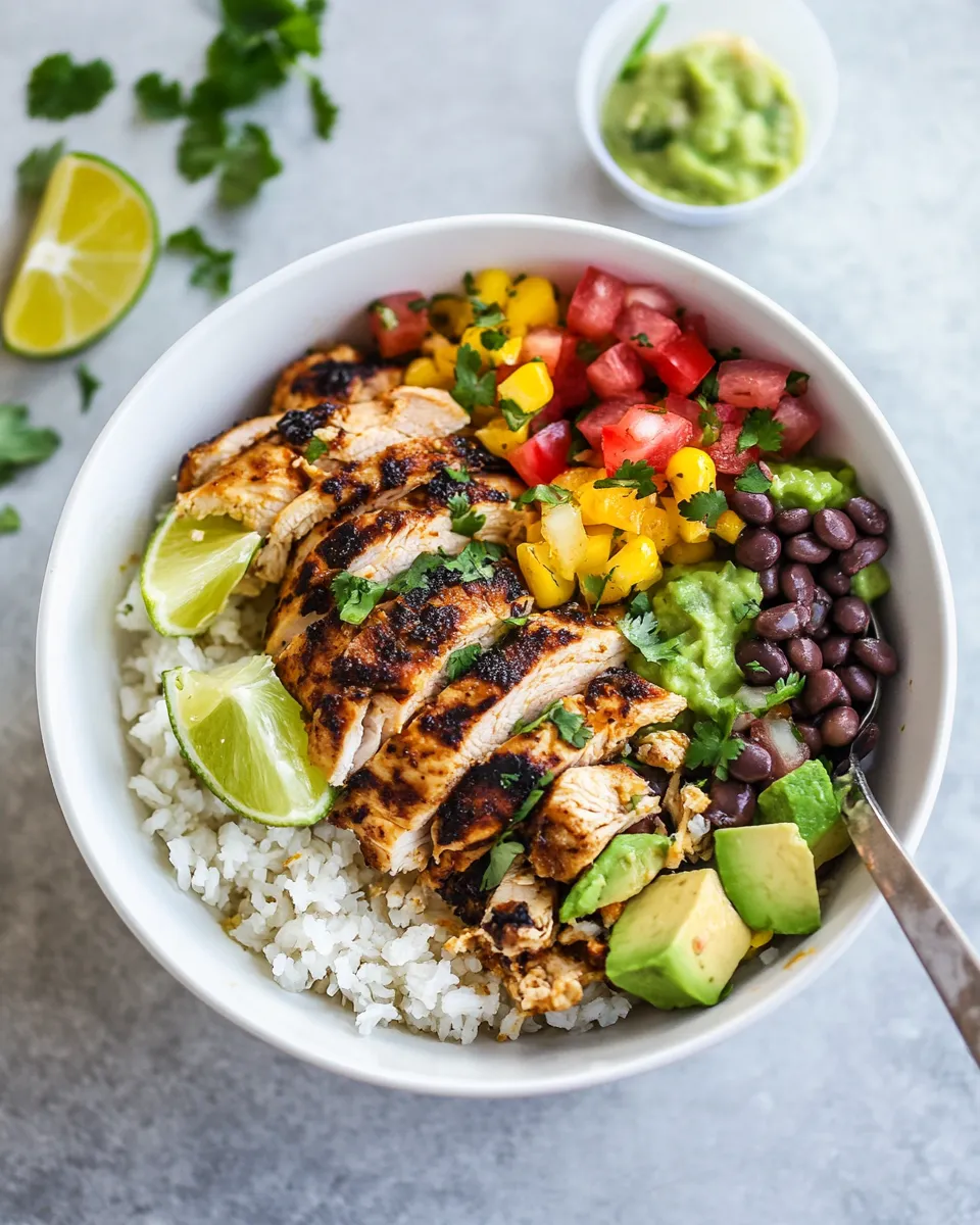 Delicious Spicy Chicken Taco Bowls dish photo