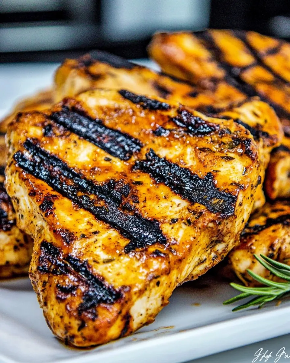 Easy Spicy Italian BBQ Ranch Grilled Chicken food shot