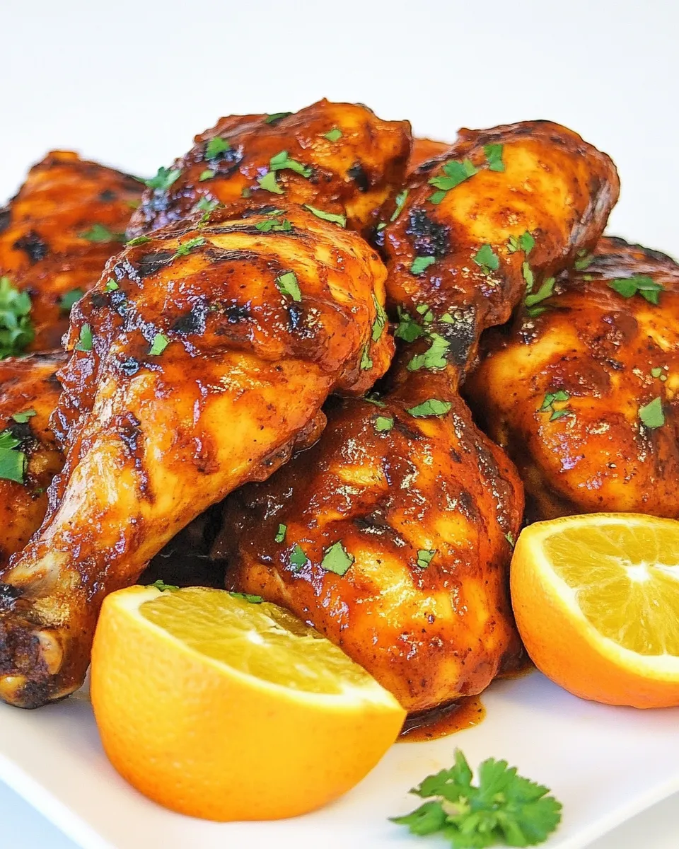 Delicious Spicy Orange BBQ Chicken dish photo