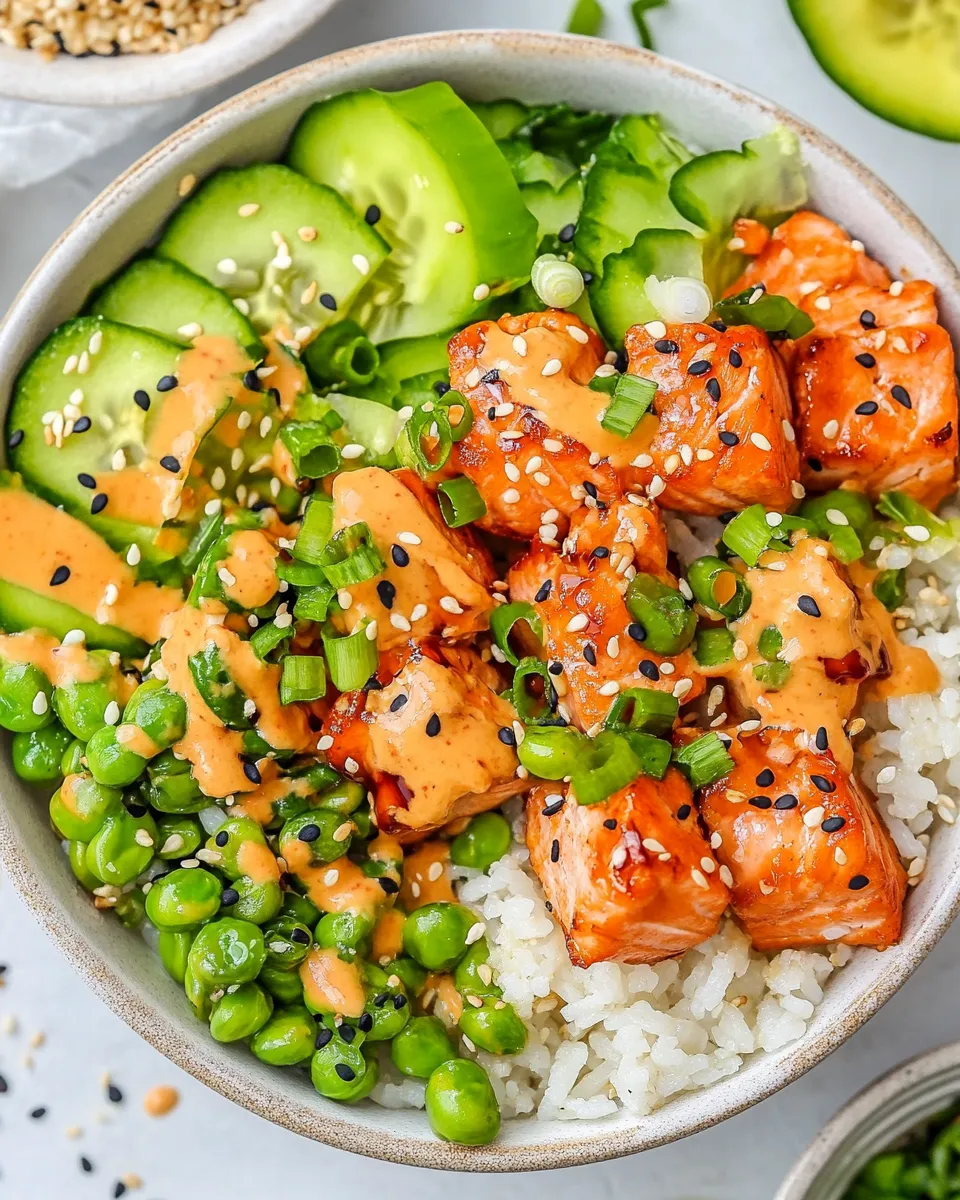 Classic Spicy Salmon Maki Bowls plate image