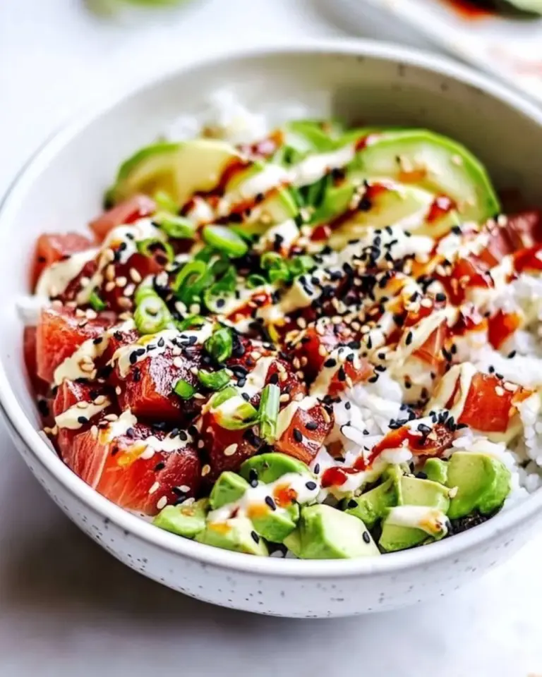 Homemade Spicy Tuna Poke Bowl photo