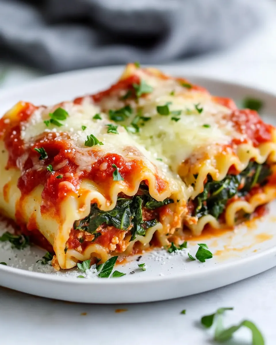 Homemade Spinach Lasagna Roll Ups photo