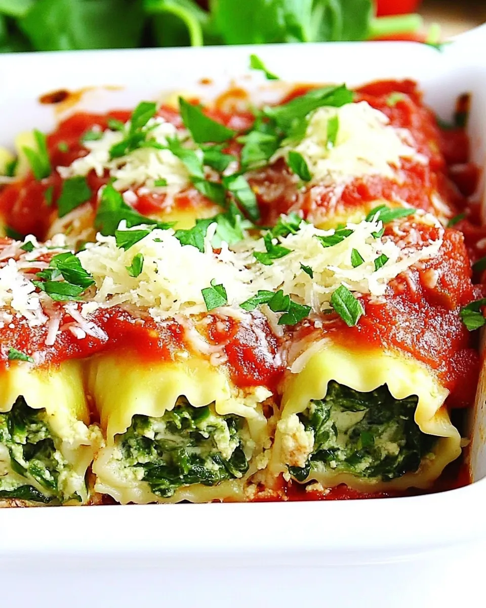 Homemade Spinach Lasagna Roll Ups Recipe photo