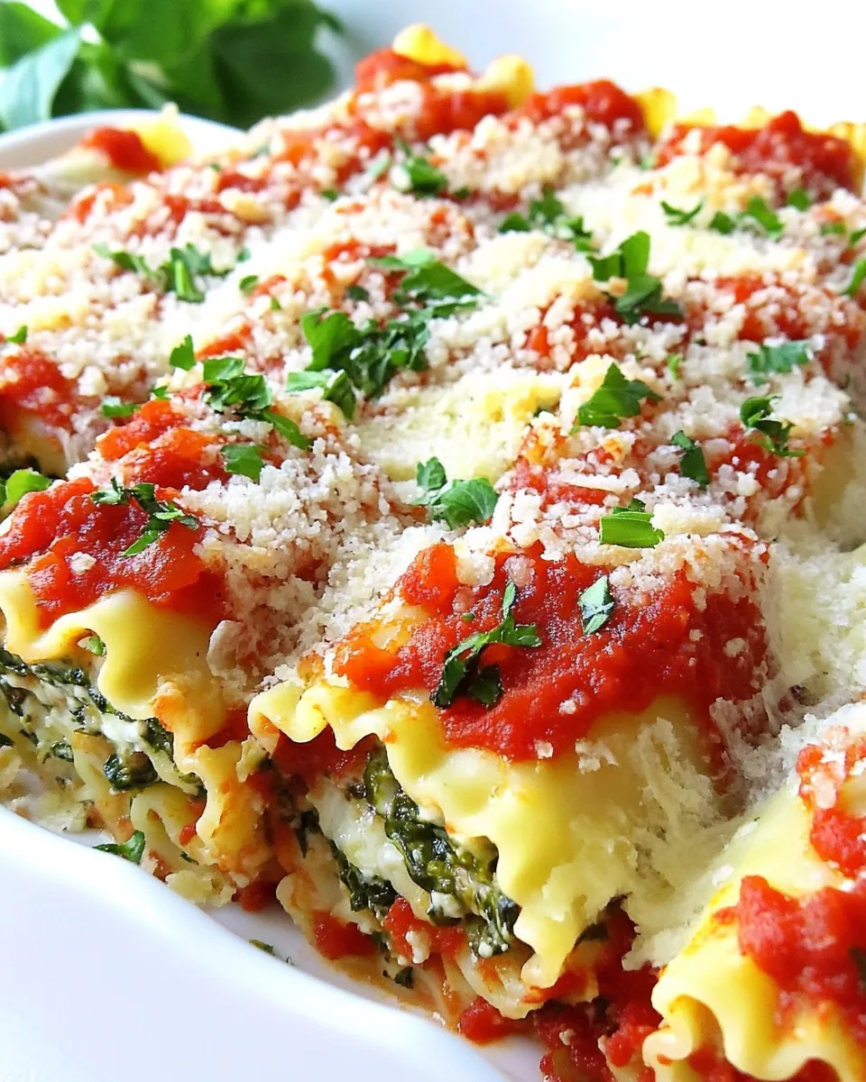 Easy Spinach Lasagna Roll Ups Recipe picture