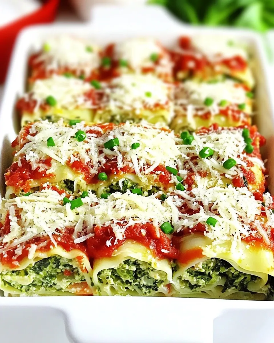 Delicious Spinach Lasagna Roll Ups Recipe shot