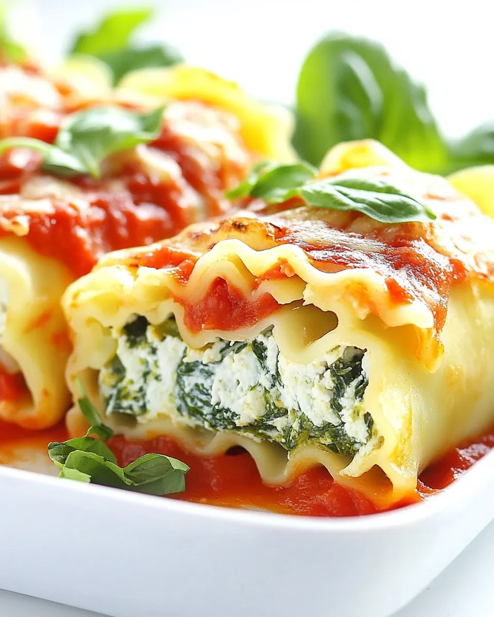 Classic Spinach Lasagna Rolls image