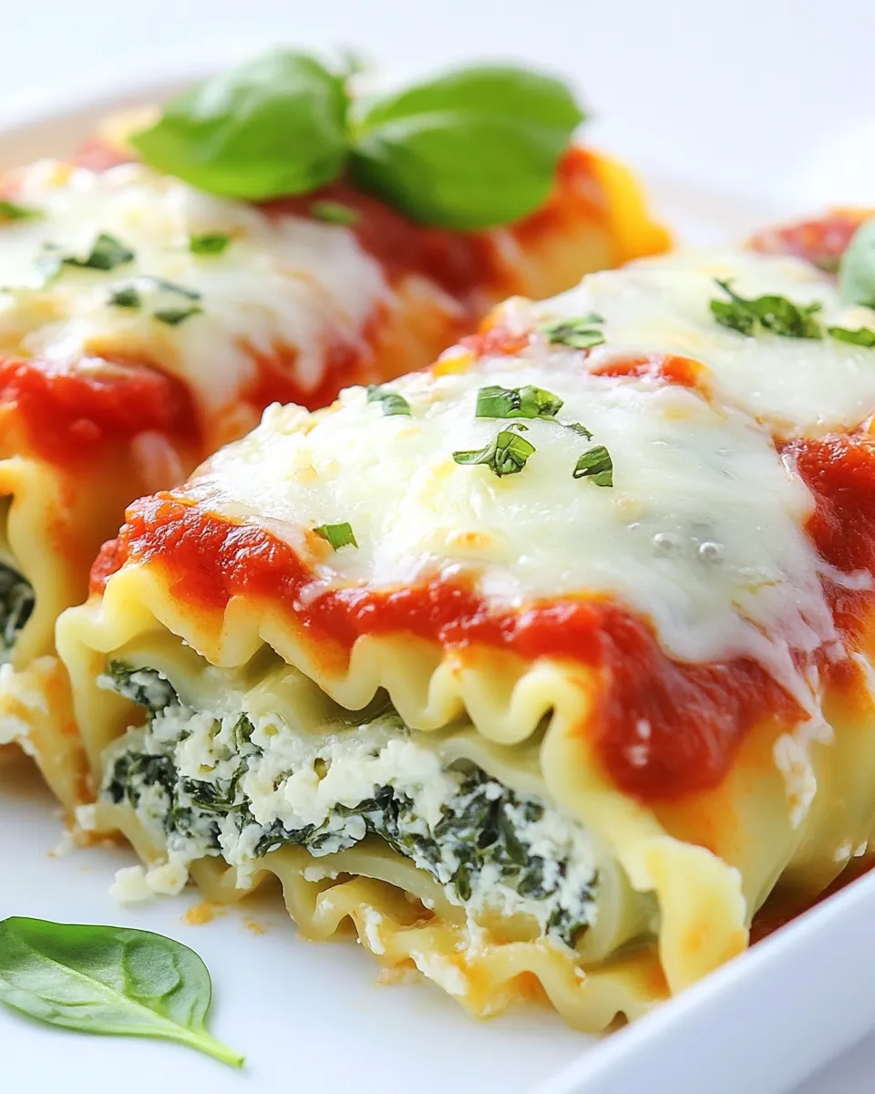 Easy Spinach Lasagna Rolls recipe image