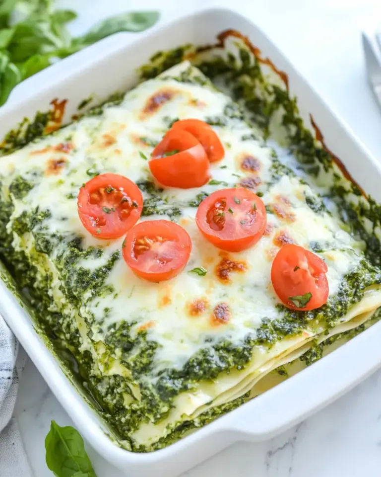 homemade Spinach Pesto Lasagna Recipe (Keto Friendly) photo