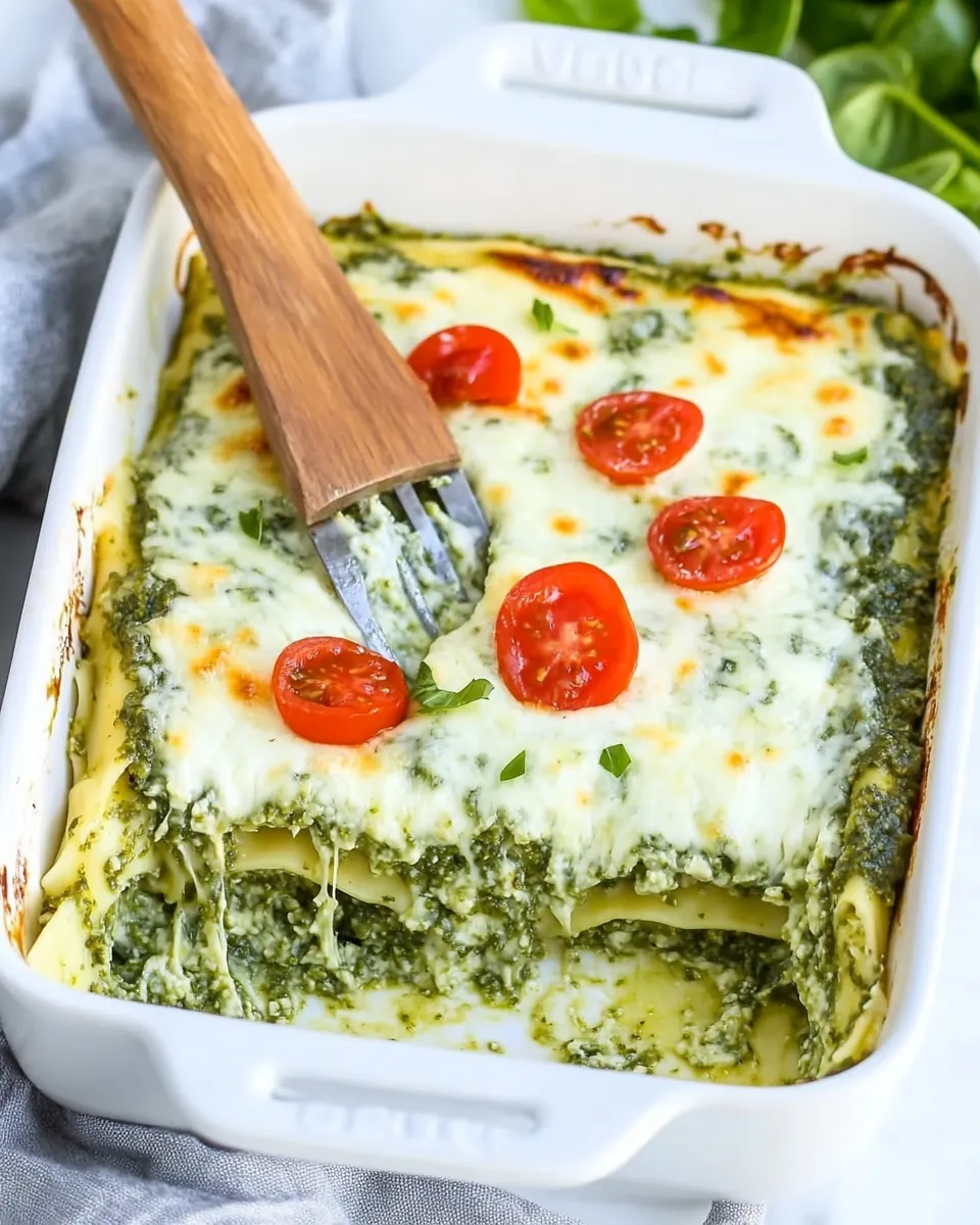 classic Spinach Pesto Lasagna Recipe (Keto Friendly) image