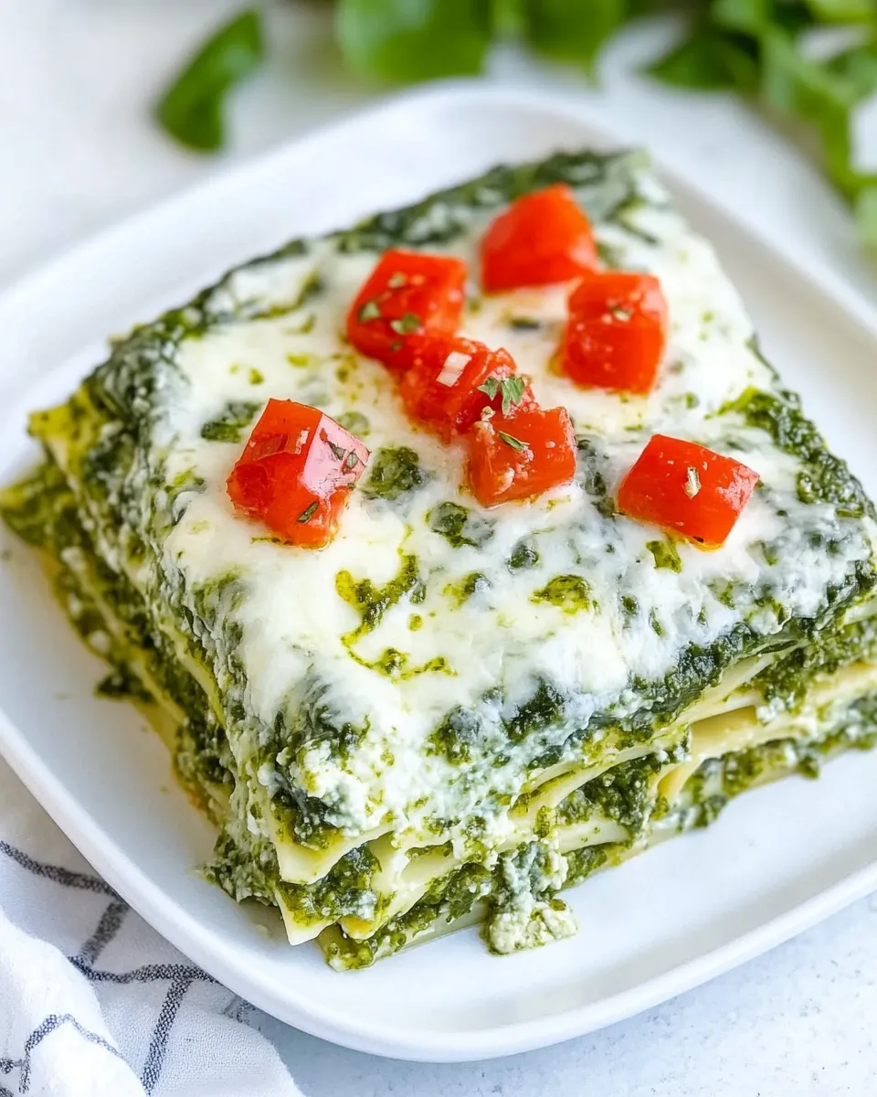 easy Spinach Pesto Lasagna Recipe (Keto Friendly) recipe image