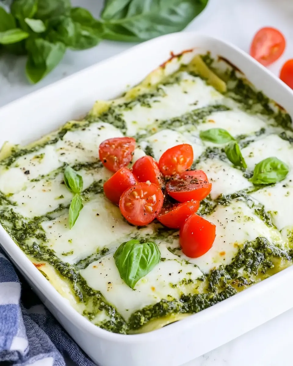 delicious Spinach Pesto Lasagna Recipe (Keto Friendly) dish photo