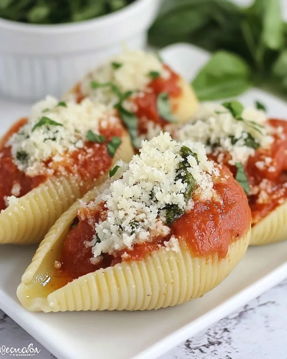 Easy Spinach Stuffed Pasta Shells recipe photo