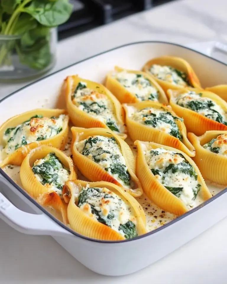 Homemade Spinach & Ricotta Stuffed Pasta Shells photo