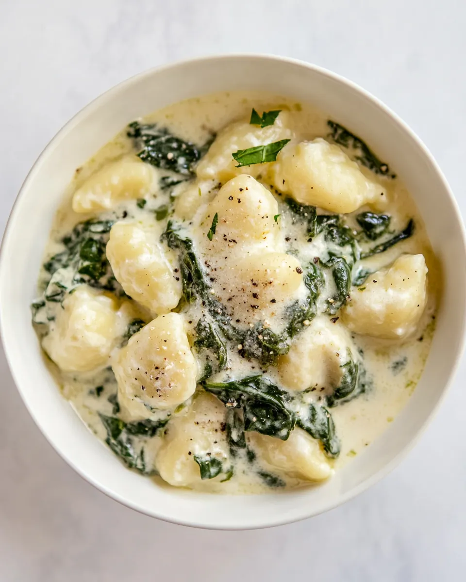 homemade Spinach and Artichoke Gnocchi photo