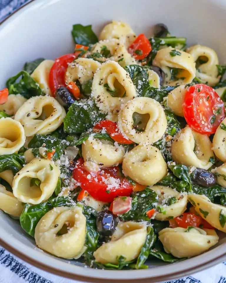 Homemade Spinach and Tortellini Salad photo