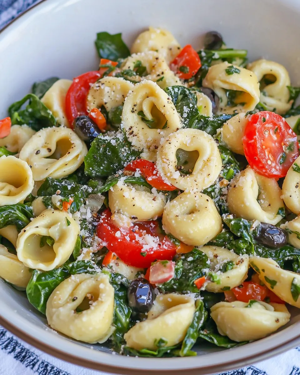 Homemade Spinach and Tortellini Salad photo