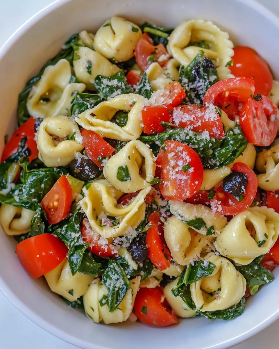 Classic Spinach and Tortellini Salad image