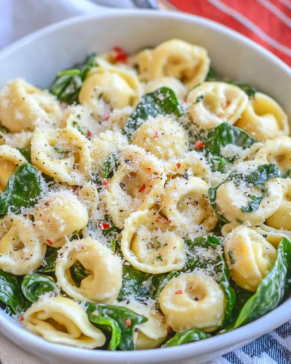 Easy Spinach and Tortellini Salad recipe photo