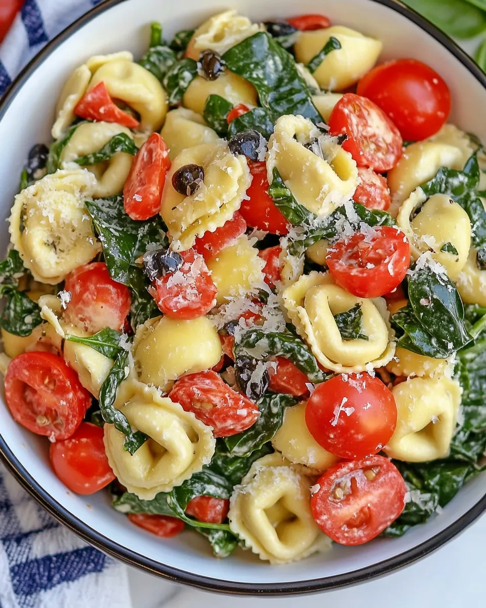 Delicious Spinach and Tortellini Salad dish photo