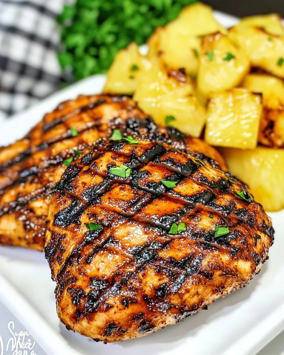 Classic Sriracha Pineapple Grilled Chicken dish photo