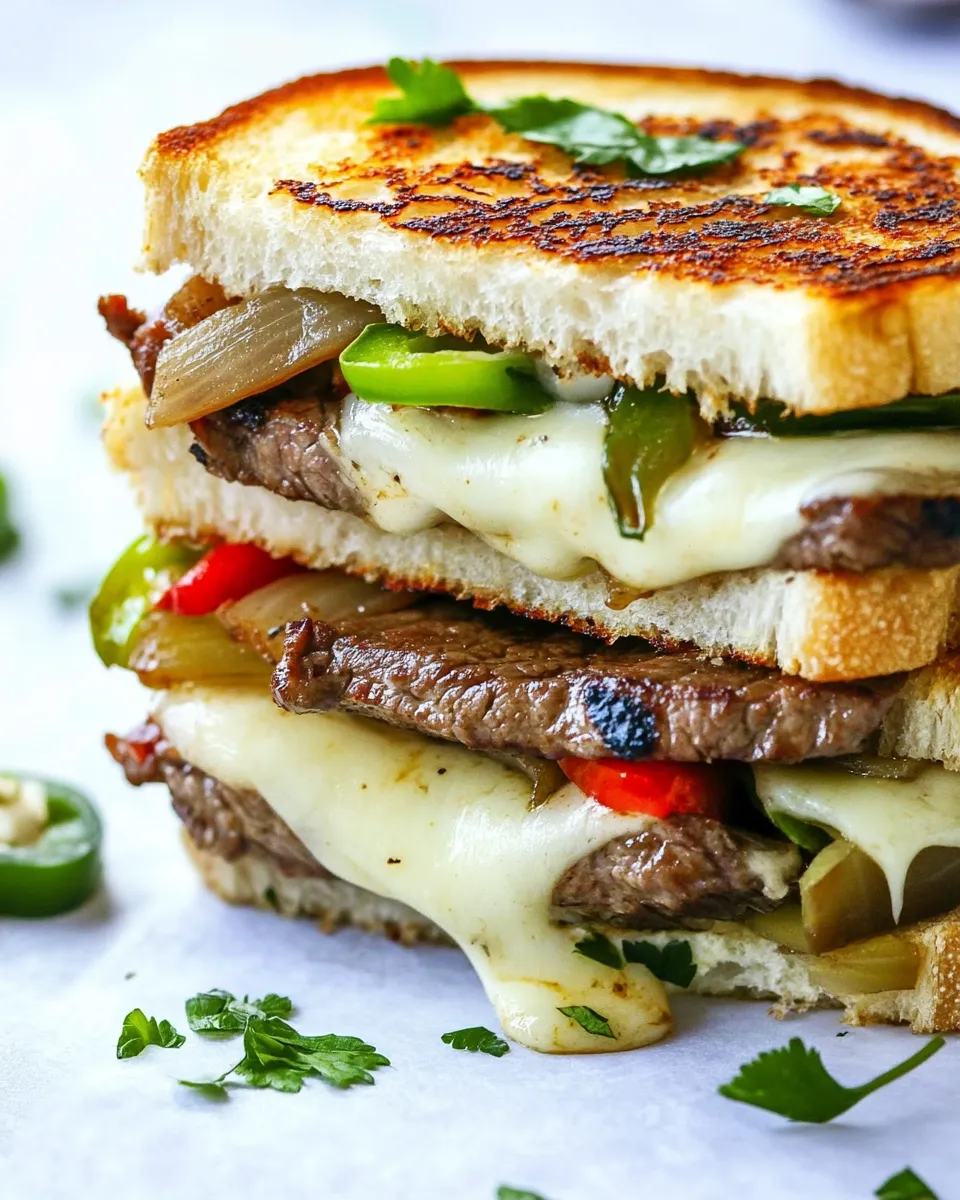 Easy Steak Fajita Grilled Cheese recipe photo