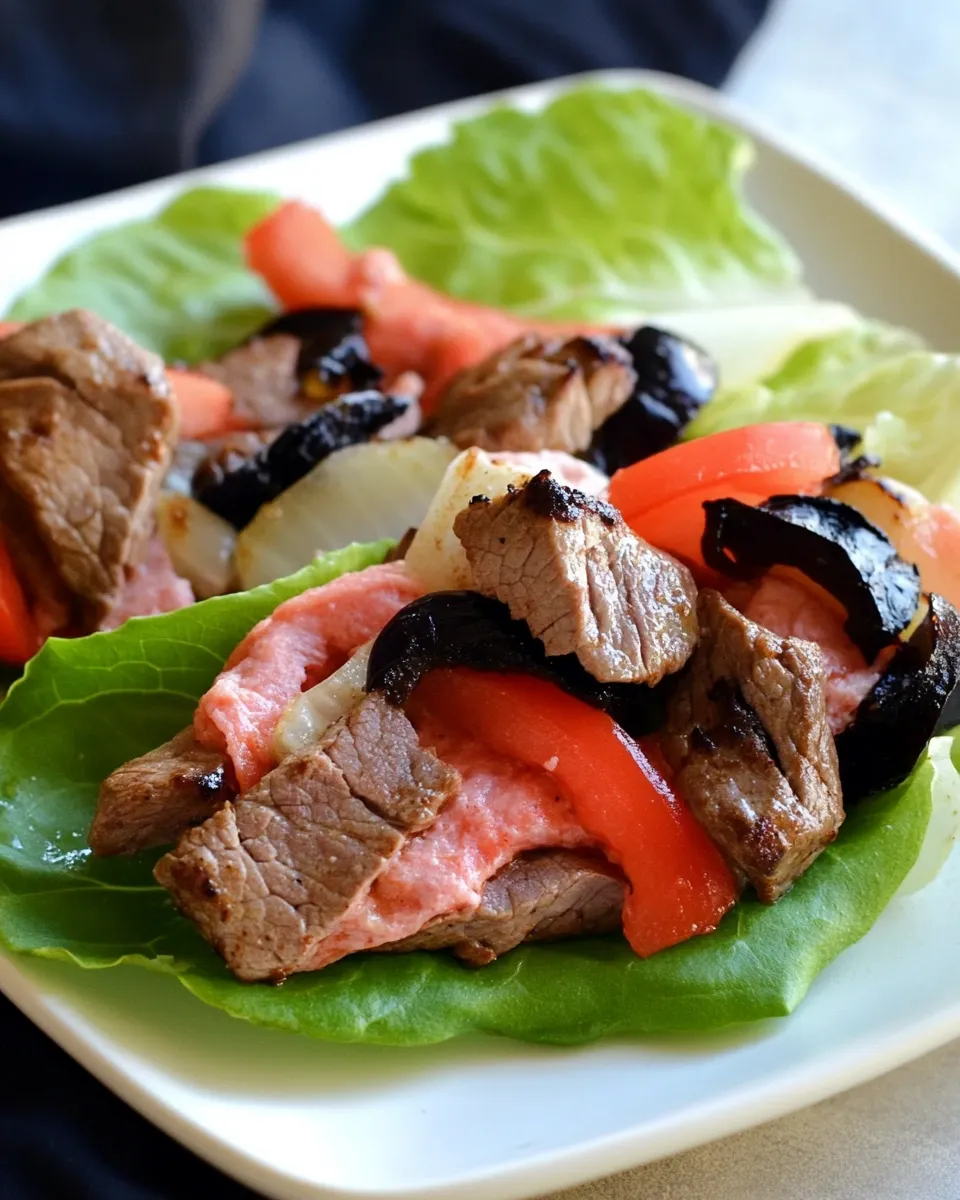Easy Steak Fajita Lettuce Wraps Recipe recipe photo