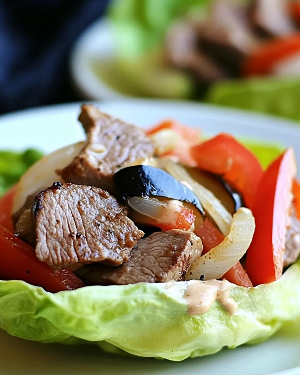 Delicious Steak Fajita Lettuce Wraps Recipe dish photo