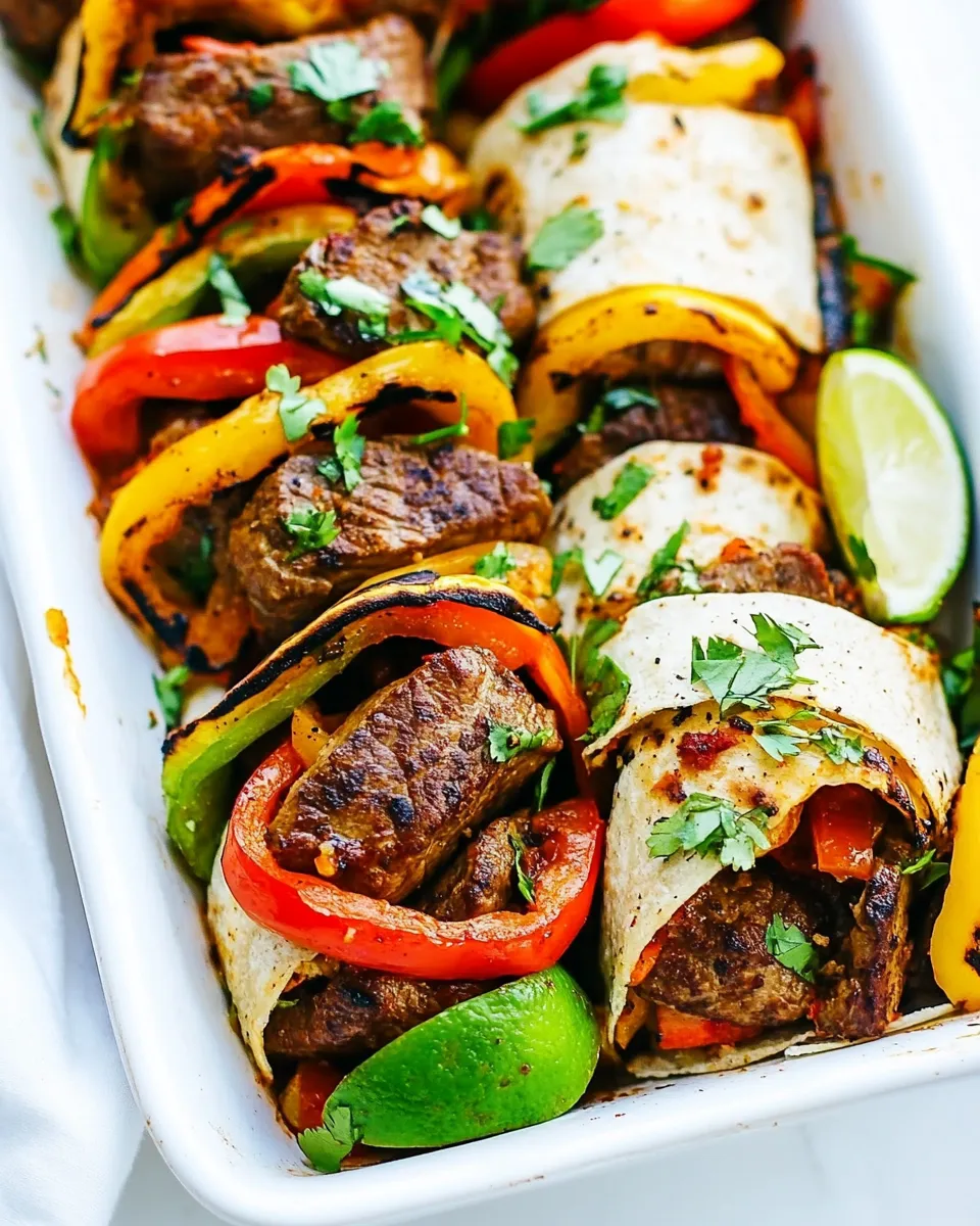 Easy Steak Fajita Roll Ups food shot