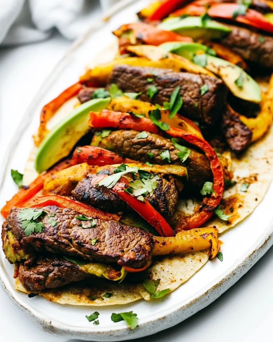 Delicious Steak Fajita Roll Ups plate image