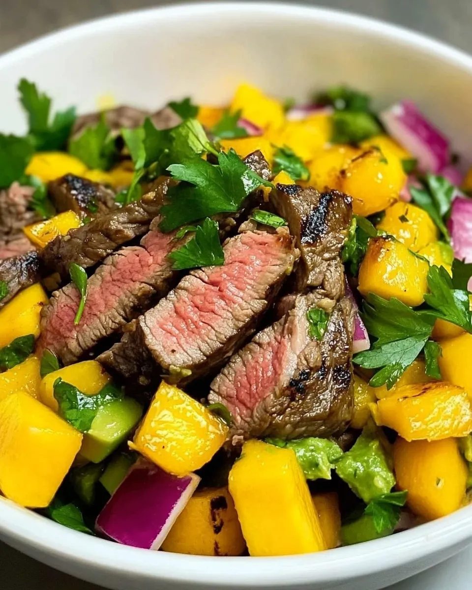 Homemade Steak and Mango Salad recipe photo