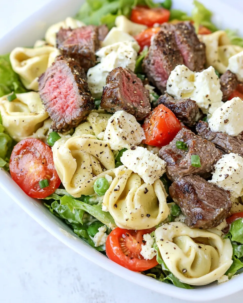 Delicious Steak and Tortellini Salad dish photo