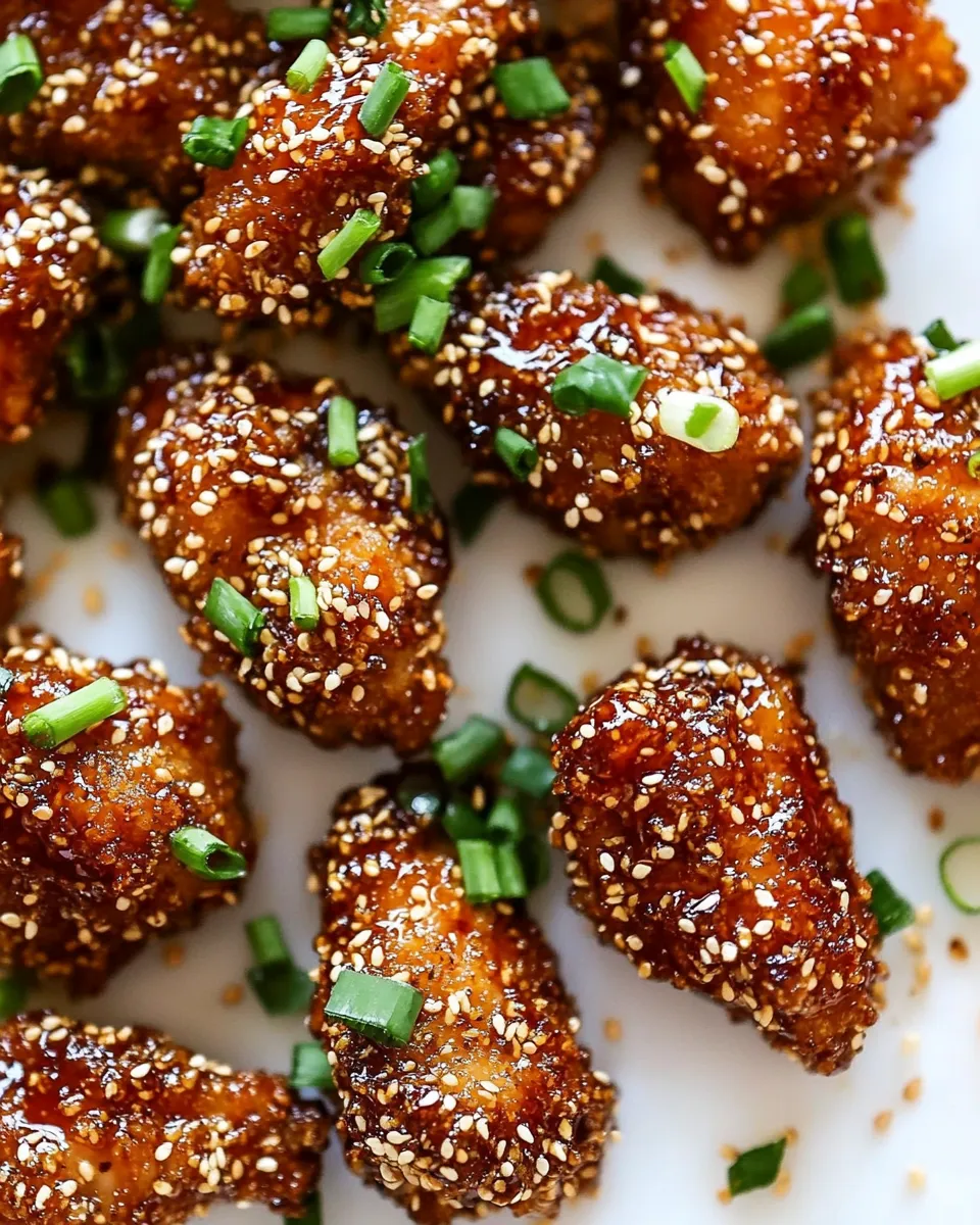 Homemade Sticky Honey Sriracha Chicken Bites photo