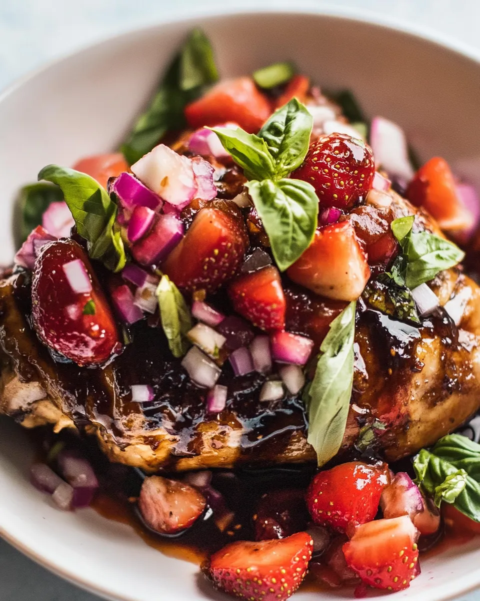 Delicious Strawberry Balsamic Chicken dish photo