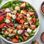 Homemade Strawberry Chicken Salad with Strawberry Balsamic Dressing recipe photo