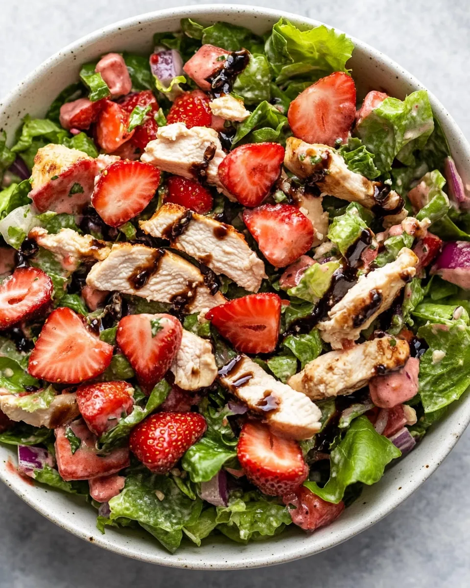 Classic Strawberry Chicken Salad with Strawberry Balsamic Dressing dish photo