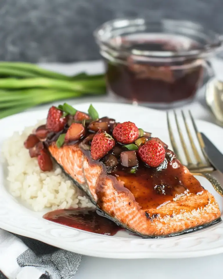 Homemade Strawberry Glazed Salmon photo