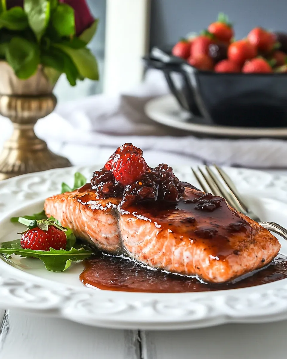 Delicious Strawberry Glazed Salmon dish photo