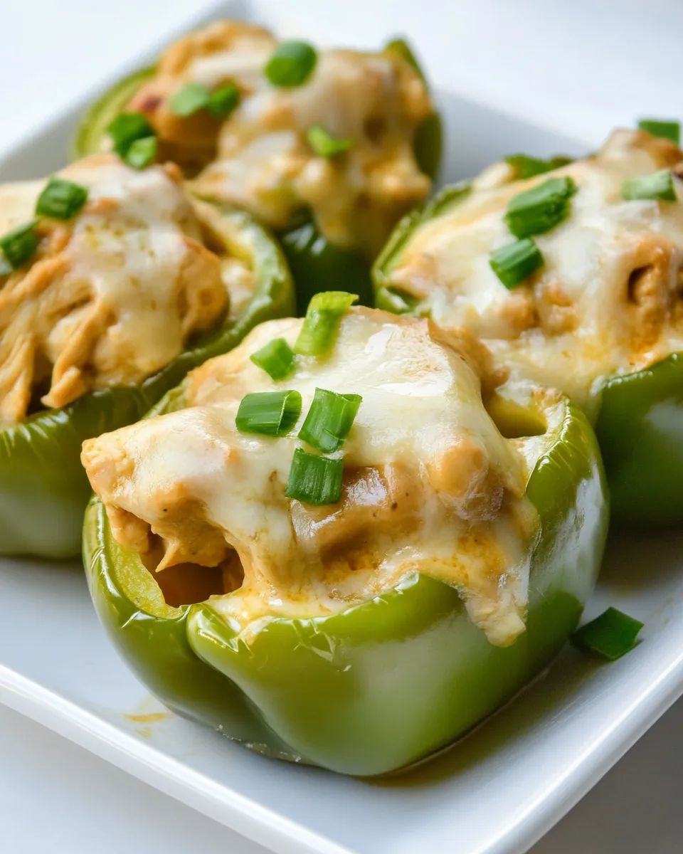 Easy Stuffed Philly Chicken Peppers recipe image