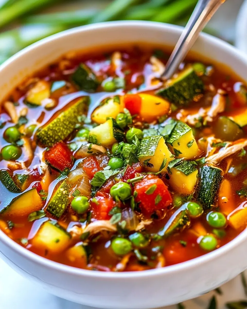 Classic Summer Chicken Vegetable Soup dish photo