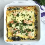 Homemade Superfood Salmon Lasagna with Kale and Spinach photo