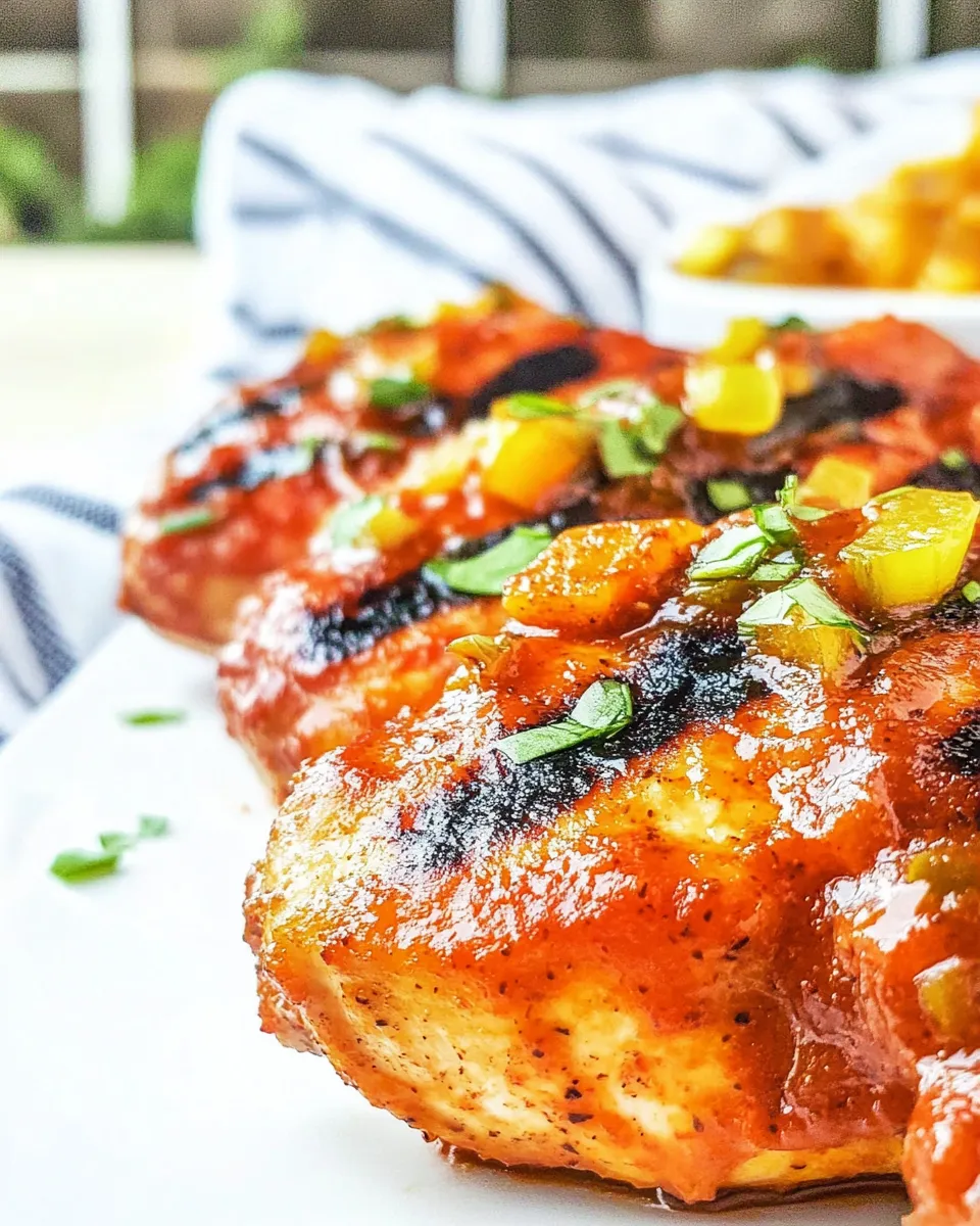 Delicious Sweet Chili Ranch Grilled Chicken food shot
