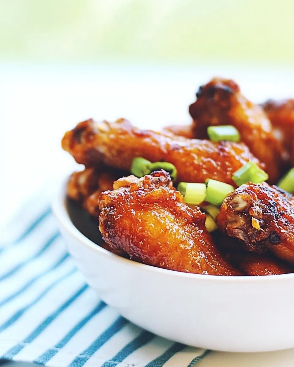 Easy Sweet Tea-Brined Hot Chicken Wings food shot