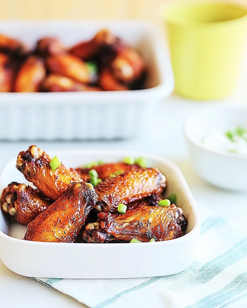 Delicious Sweet Tea-Brined Hot Chicken Wings plate image
