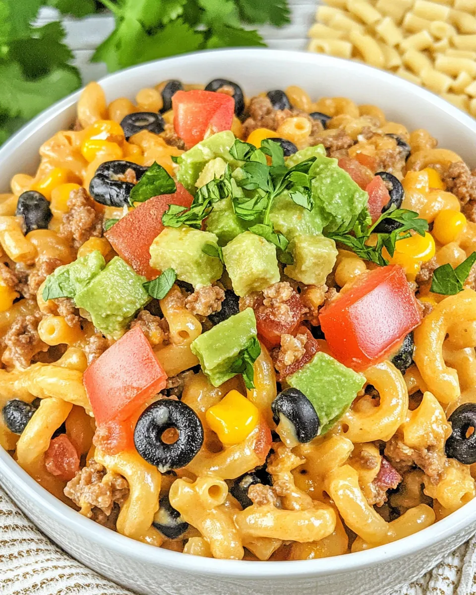 Homemade Taco Macaroni and Cheese photo